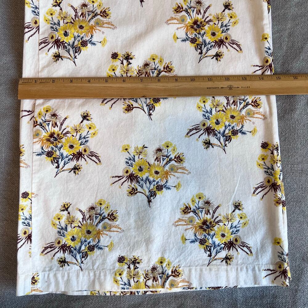 Happy X Nature 100% Cotton Wide Leg Relaxed Off White with Floral Print W's Med. - Picture 11 of 13
